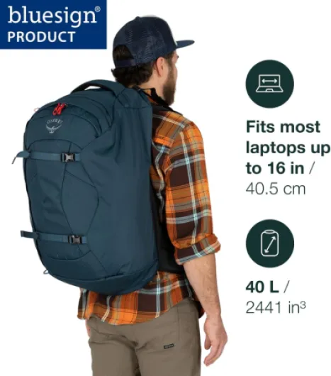 Osprey Farpoint Homme Sac de voyage O/S - Capacité 40L Muted Space Blue
