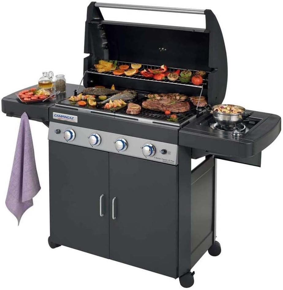 Barbecue à gaz 4 Series Classic LS Plus, noir, 160 x 60 x 116 cm, 2000031360