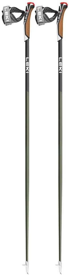 Leki, Bâton de Marche Nordique en Carbone 105 cm Vert métallisé/noir