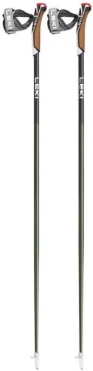 Leki, Bâton de Marche Nordique en Carbone 105 cm Vert métallisé/noir