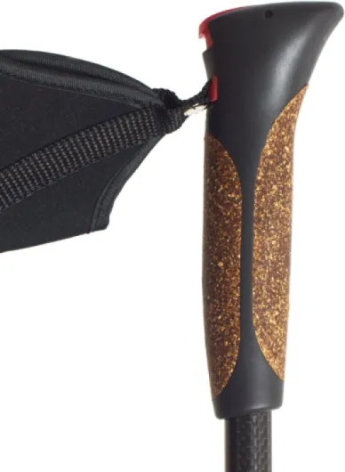 Premium 100% Carbone bâtons de Marche Nordique réglables avec télescope et Fermeture à Pince avec Embouts en Caoutchouc supplémentaires et Sac de Transport, Multicolore