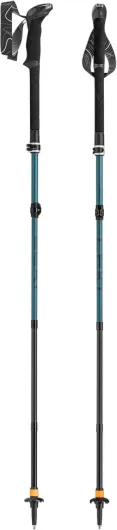 LEKI Makalu FX Carbon AS Vert/bleu clair/bleu foncé/noir 110-130 cm