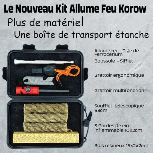 Test KOROW Allume Feu de Survie : le petit kit complet qui remplace le briquet au fond du sac