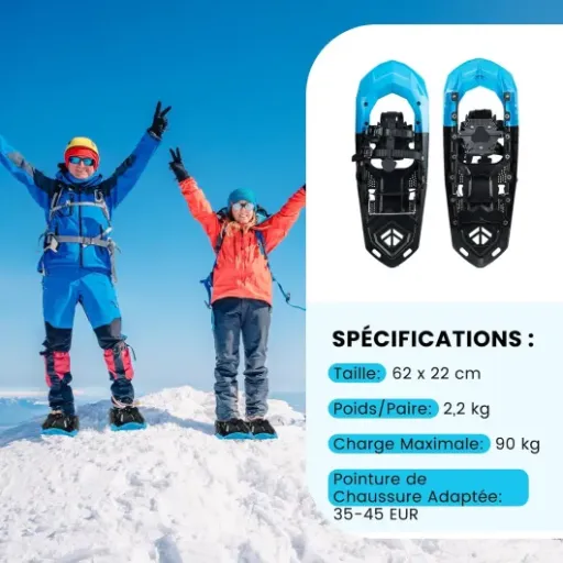 Test GYMAX Ensemble de Raquettes à Neige : le kit complet pour débuter sans se ruiner