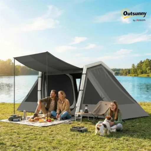 Test Outsunny Tente Gonflable 4P Blackout : la grande familiale qui se monte sans galère (ou presque)