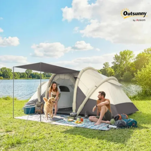Test Outsunny Tente Gonflable 2-4 personnes : le tunnel familial qui mise tout sur la facilité de montage